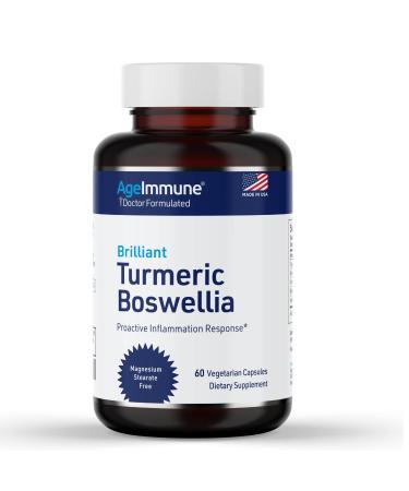 Turmeric Curcumin (800mg) and Boswellia Serrata (600mg) Herbal Supplement with Black Pepper as Bioperine  Inulin  and Turmeric 95% Extract (100mg) for Healthy Inflammation Response. (60 Capsules) 60 Count (Pack of 1)
