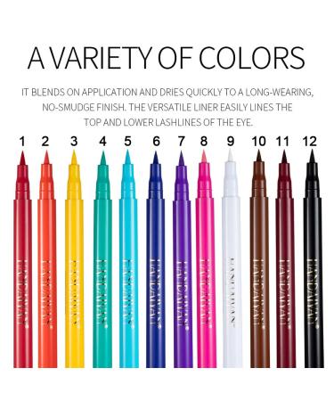 Waterproof 3Pcs Blue White Black Colored Eyeliner Set for Long-Lasting Colorful Eye Makeup - Buy Online on GoSupps.com