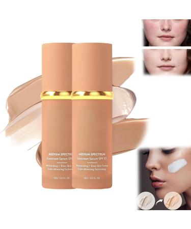 4 In 1 Foundation Liquid Foundation 4 in 1 - Medium Spectrum Foundation 4 in 1 - Light Spectrum Hydrating Medium Full Coverage Concealer with SPF 50+ (2PCS 30g) 2pcs 30 g (Pack of 1)