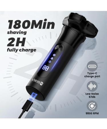 Buy Electric Razor for Men - USB-C Rechargeable Wet & Dry Shaver | High Power 9800 RPM Waterproof & Portable - Ideal Gift - Buy Online on GoSupps.com