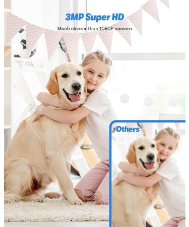 FHH 2K Security Camera for Home with Night Vision, Two-Way Audio & Motion Detection - Indoor WiFi Camera for Baby Monitor/Pet - Remote Control Phone APP - Buy Online on GoSupps.com