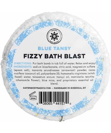 Blue Tansy All-Natural Fizzy Bath Blast - Vegan Bath Bomb with Pure Essential Oils for Relaxation | Handmade in USA - Buy Online on GoSupps.com