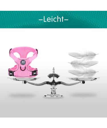 POPOTET Soft & Breathable Dog Harness - Adjustable Mesh Vest (Light Pink L) | Suffocation-Free Double Padded Design for Ultimate Comfort - 1 Pack - Buy Online on GoSupps.com