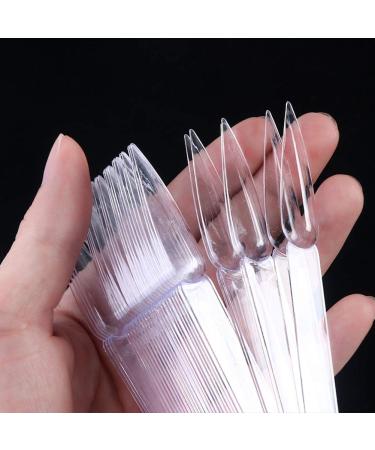 FOReverweihuajz Fan Shape Pointed False Nail Tips - Clear Polish Color Chart for Salon Manicure Art Display - Buy Online on GoSupps.com
