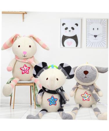 Abaodam Animal Design Pummeluff Cuddly Tier Music Box | Soft Hanging Toy for Baby | Soothing Doll & Bell Shaker for Newborns - Buy Online on GoSupps.com