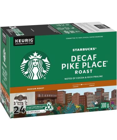 Starbucks Pike Place Medium Roast Coffee Single Serve Keurig K-Cup Pods 44 Capsules & PIKE PLACE Decaf Roast Medium Roast Ground Coffee K-CUP Pods 24 ct Box - Buy Online on GoSupps.com