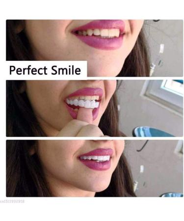 Flipped Warmth 2 Pairs Dentures Upper and Lower Teeth Veneers for Men Women Perfect Smile Denture for Patients Suffering from Missing Tooth Loss - Buy Online on GoSupps.com