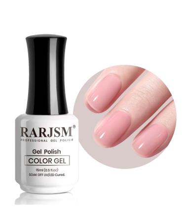 RARJSM Nude Gel Polish - Sheer Rose Pink 15ml for French Manicure | LED UV Soak Off Nail Art at Home - Buy Online on GoSupps.com