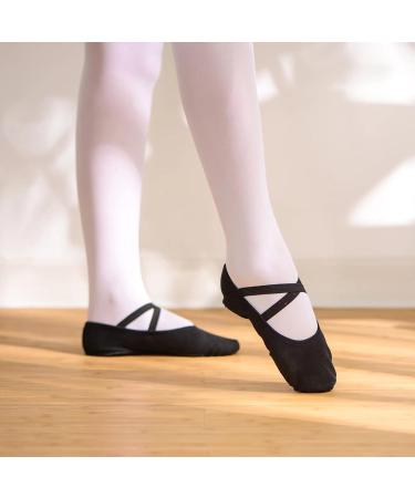 Shop Bothevin Ballet Shoes - Leather Sole & Lycra Training Slabs for Kids & Adults Sizes 23-44 EU Black - Buy Online on GoSupps.com