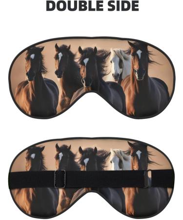 SSIMOO Running Horses Soft Sleep Eye Mask - Breathable Travel Eye Patch for Relaxation - Perfect for Women - Buy Online on GoSupps.com