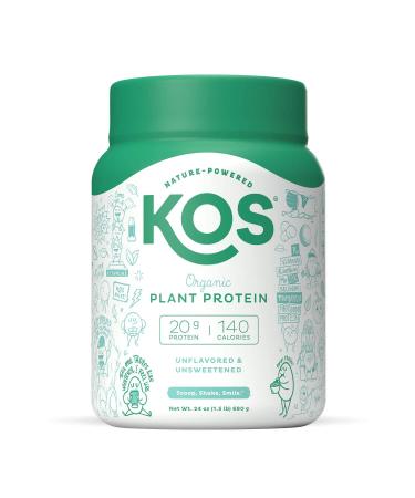 KOS Organic Plant Protein Unflavored & Unsweetened 1.5 lb (680 g)