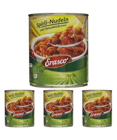 Erasco Spirli Pasta with Meatballs (1 x 800 g can) (pack of 4) 1 800 g (pack of 4)
