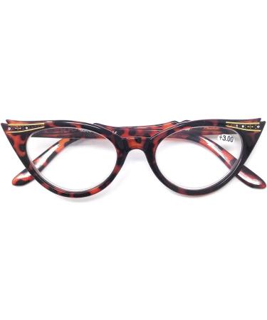 Buy Dawnzen Leopard Reading Glasses +3.00 for Ladies - Stylish Plastic Frame - Perfect for 50s - International Shipping Available - Buy Online on GoSupps.com
