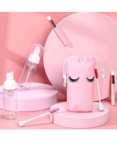 8-Piece Lash Shampoo Brushes Set with Eyelash Aftercare Bag and Disposable Mascara Brushes - Extension Aftercare Kit with Foam Pump Bottle and Instructions Cards - Drawstring Bag EVA Included - Buy Online on GoSupps.com