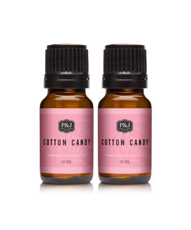 P&J Trading Fragrance Oil | Cotton Candy Oil 10ml 2pk - Candle Scents for Candle Making Freshie Scents Soap Making Supplies Diffuser Oil Scents