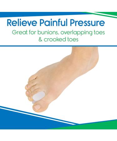 ViveSole Toe Spacer Separators (8 Pcs) for Overlapping Toes - Bunion Pain Relief & Toe Alignment Corrector - Silicone Gel Spreaders for Men and Women - Buy Online on GoSupps.com