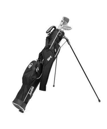 Sunday Golf - Lightweight Sunday Golf Bag with Strap and Stand  Easy to Carry and Durable Pitch n Putt Golf Bag  Golf Stand Bag for The Driving Range, Par 3 and Executive Courses  31.5 inches Tall Black