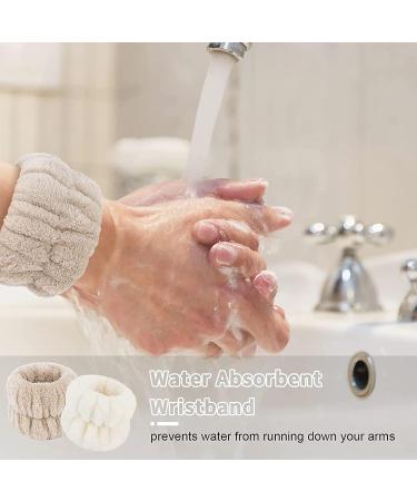 3-Piece Pink Spa Headband & Wristband Set for Women - Prevent Spills, Perfect for Face Washing & Makeup Application - Buy Online on GoSupps.com