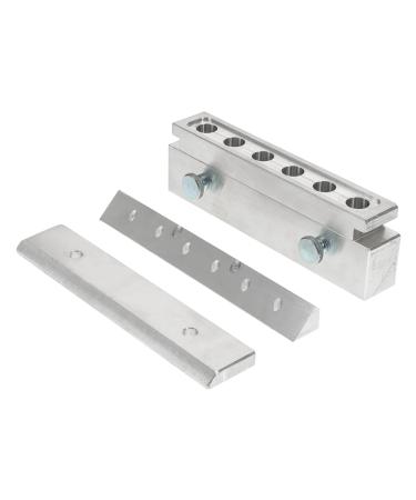 Beatifufu 1 Set 6 Hole Lipstick Mold Aluminum Alloy Lip Gloss Mold Lip Balm Making Kit Lip Balm Maker Lip Balm Molding Tool Aluminum Alloy Lip Balm Mold Lip Balm Mold Holder Lip Balm Kit 15.5X4.6cm Silver