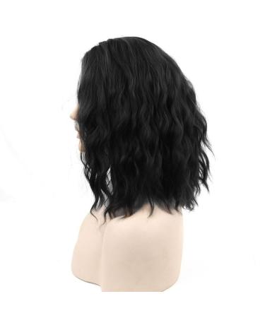 Fouriding Short Curly Bob Wig for Women - Black Halloween Cosplay & Anime Costume Hair - Buy Online on GoSupps.com