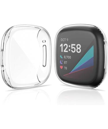 NANW 4-Pack Screen Protector Case for Fitbit Sense/Versa 3 - Scratch-Proof Full Cover Bumper Cases - Clear - Compatible with Sense Smartwatch - Buy Online on GoSupps.com