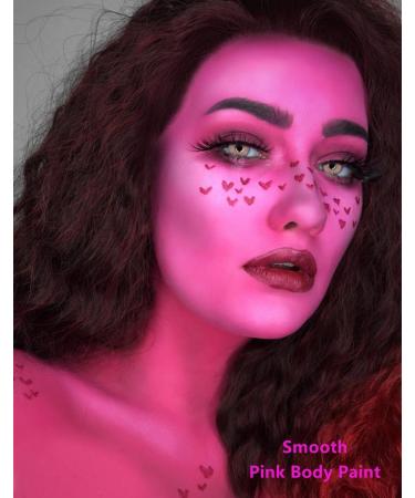 Pink Cream Face Body Paint - 2.37oz 70ml Water Based Makeup for Kids Party, SFX, Cosplay, Halloween - Go Ho Pink Face Painting Kit - Buy Online on GoSupps.com