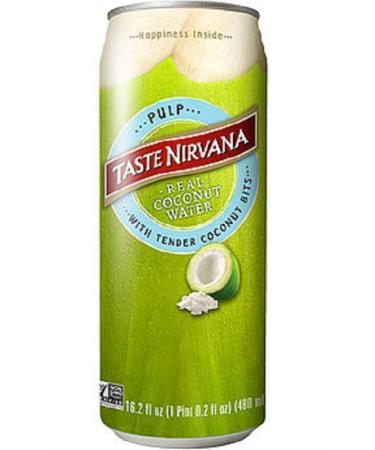 Taste Nirvana Real Coconut Water, Coco Pulp with Tender Coconut Bits, 16.2 Fl Oz (Pack of 12)