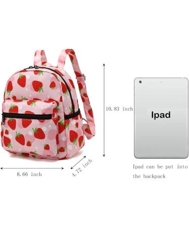 YiXiamo Cute Mini Lightweight Water-Repellent Strawberry Backpack for Girls and Adults - Buy Online on GoSupps.com