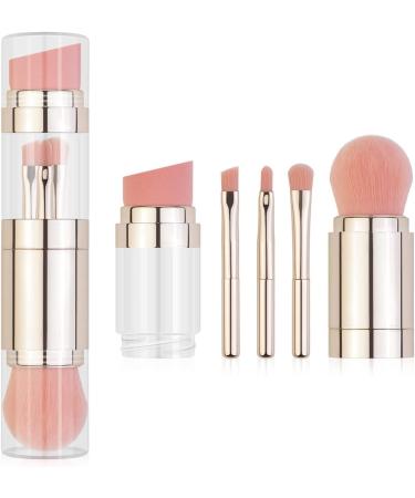 5 in 1 Makeup Brush Portable Electroplated Soft Hair Eyebrow Eyeshadow Brush for Office Lady (Electrogilding) - Buy Online on GoSupps.com