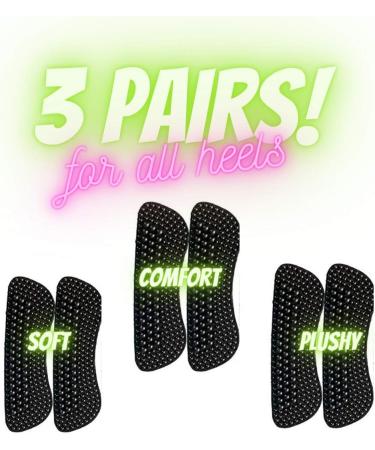 3 Pairs Silicone Heel Grips for Men/Women | Non-Slip Gel Liners for Loose Shoes | Adhesive Heel Inserts | Beige - Buy Online on GoSupps.com
