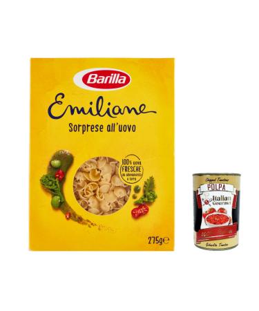Italian Gourmet E.R. Barilla Egg Pasta Le Emiliane Sorprese egg pasta pasta with egg 275g + gourmet Italian pulp 400g