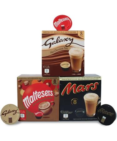 Galaxy Mars & Maltesers Hot Chocolate Pods - 24 Servings | Dolce Gusto Compatible | Chocolate 24 Count - Buy Online on GoSupps.com