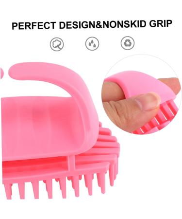 Iwowhero 2 Piece Hairbrush Set - ABS Scalp Washer & Massage Brush - Pink Shampoo Scalp Cleaner Device for Adults - 10.5x7x5.5cm - Buy Online on GoSupps.com
