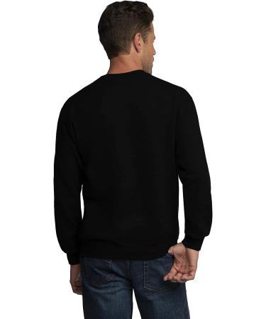 Fruit of the Loom Eversoft Fleece Sweatshirt in Black | Moisture Wicking & Breathable | Sizes S-4X - Buy Online on GoSupps.com