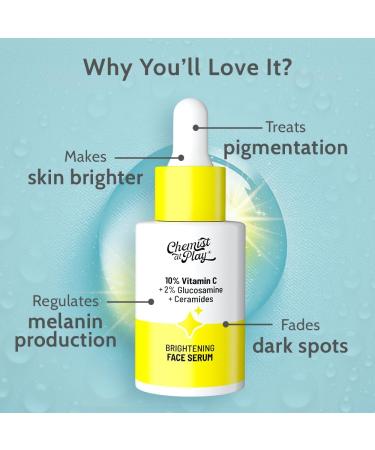Chemist At Play Vitamin C Face Serum | Lightweight Daily Serum for Skin Care Routine | 30ml Vitamin C -30ml - Buy Online on GoSupps.com