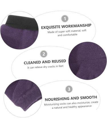 Beavorty 5 Pairs moisturizing Socks Yoga Socks Foot Lotion spa Socks Heel Protector Heel Cushions moisturizing Heel Socks Dry feet Cracked spa Socks Foot spa Heel pad Cotton Purple Pedicure - Buy Online on GoSupps.com