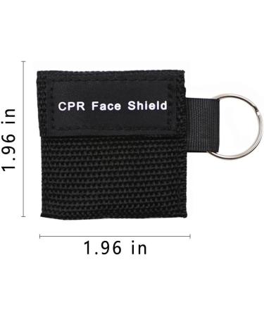 Pack of 5 CPR Face Shield Masks Keychain Rings - Emergency First Aid Training Kit (Black) - Buy Online on GoSupps.com