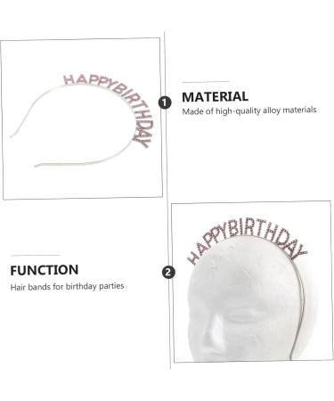 DOITOOL Birthday Party Headband Princess Crowns Crown Princess Party Favors Hair Headpiece for Birthday Party Birthday Tiara Queen Tiara Pink Diamond Alloy Women's Rhinestones 16.5x16cm Pink - Buy Online on GoSupps.com