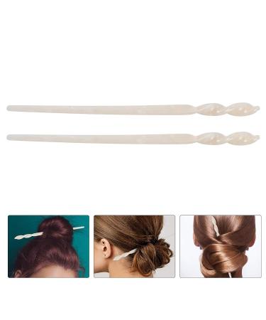 Beaupretty Acetate Hair Sticks - Twist Design Chopsticks (2pcs) - Japanese Vintage Hair Accessories - Buy Online on GoSupps.com