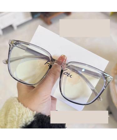 Oversized Reading Glasses Blue Light Blocking Sturdy Anti Glare Computer Readers Eyeglasses Flat Light Mirror +0.00 Gray