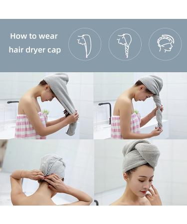 Super Absorbent Purple Hair Turban Towel | Microfiber Hair Drying Cap for Fast Drying & Soft Comfort - Buy Online on GoSupps.com