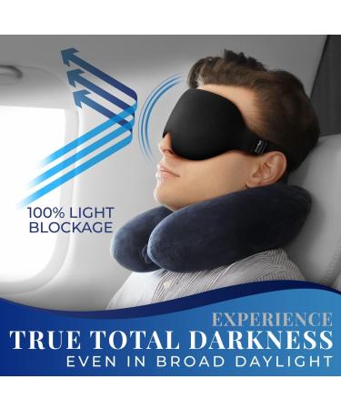 Buy Sleep Mask 2 Pack - Patented Contoured Eye Masks for 100% Blackout Zero Pressure Comfort - Ideal for Men & Women - S2 Black - Buy Online on GoSupps.com