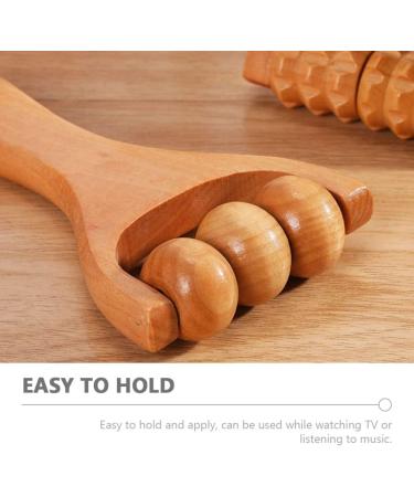 Healvian Handheld Massage Roller 2 Piece Wood Body & Face Massager for Foot Shoulder and Muscle Relief | Ideal for Plantar Fasciitis - Buy Online on GoSupps.com