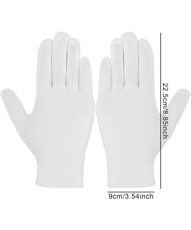 3 Pairs of 100% Cotton White Gloves - Soft Moisturizing Jersey Fabric Gloves Size L (27 cm) - Perfect Protective Handwear for All - Buy Online on GoSupps.com