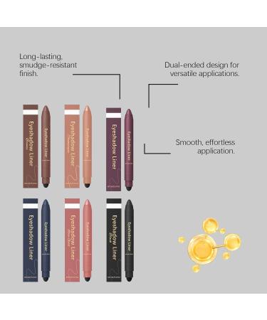 Sgjwyc 2-in-1 Shadow Liner & Eyeshadow Smudge-Proof Eyeliner 2-in-1 Eyeshadow Sticks Perfect Color Duo Smooth Shadow Liner Easy to Apply (Bronze) - Buy Online on GoSupps.com