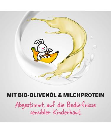 Sanosan 2in1 Shower & Shampoo Raspberry for Children - Organic Olive Extract & Milk Protein | 2-Pack (2x 400ml) - Hair & Skin Care Solution - Buy Online on GoSupps.com