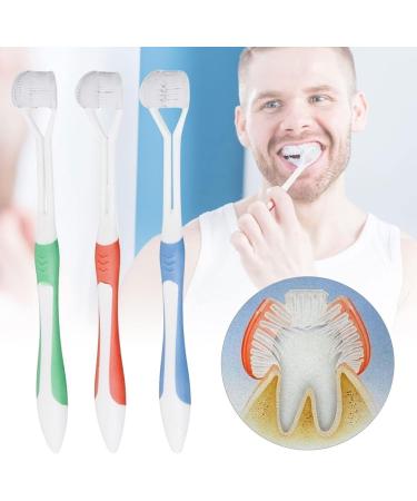 Suicra 3-Sided Silicone Toothbrush for Complete Teeth Cleansing - Replaceable Brush Head & Tooth Whitening for Adults - Red Color - Buy Online on GoSupps.com