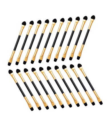 Healeved 20pcs Double Ended Eyeshadow Brush Eye Makeup Tool Makeup Eyeshadow Brush Small Eyeshadow Brush Eye Shadow Makeup Brush Makeup Brush for Women Eyeshadow Makeup Brush Eye Makeup Kit 12.50X0.50X0.50CM Golden