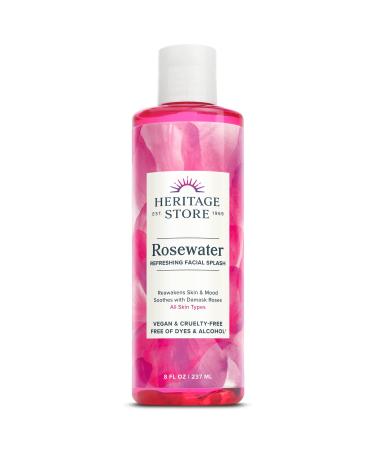 Heritage Store Rosewater Aromatherapy Water Rose Petals 8 fl oz (240 ml)