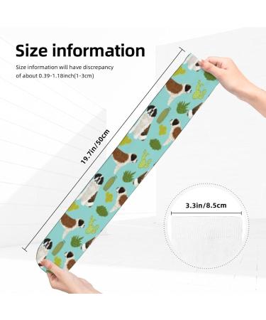 Bernhardiner Dog Pattern Cactus Compression Socks for Men & Women - 15-20 mmHg Circulation Support for Running & Cycling - Buy Online on GoSupps.com